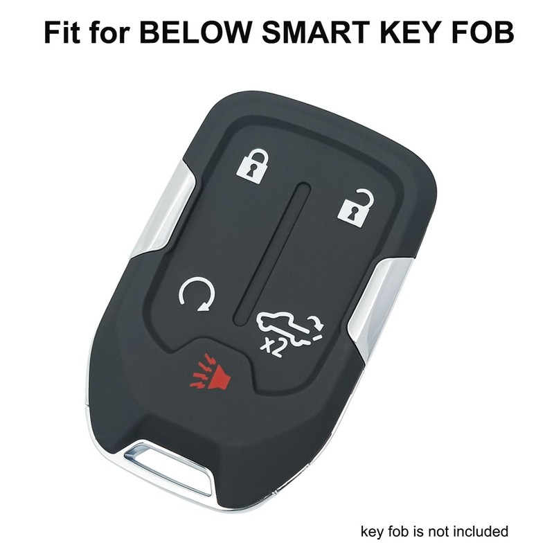 Key Fob Cover for Chevy GMC Accessories 5 Button Smart