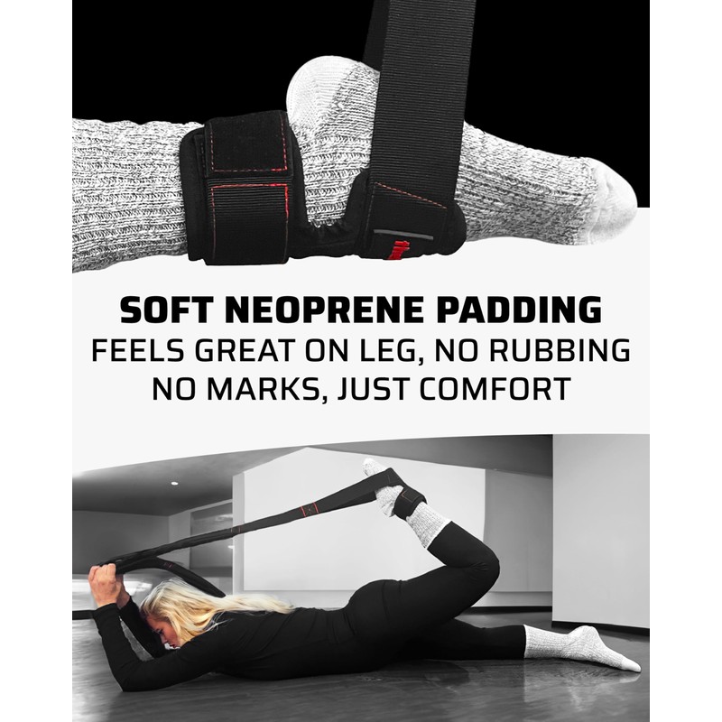 THEFITGUY Quads Stretch Strap with Ankle Support – Deep Quadriceps