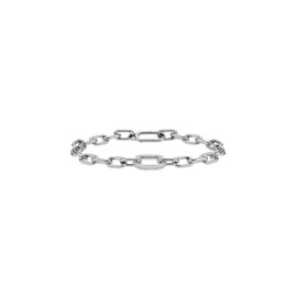 Daniel Wellington Crystal Link Bracelet, 175mm Chain Bracelet with CZ Crystal, 316L Stainless Steel Silver Unisex Bracelet
