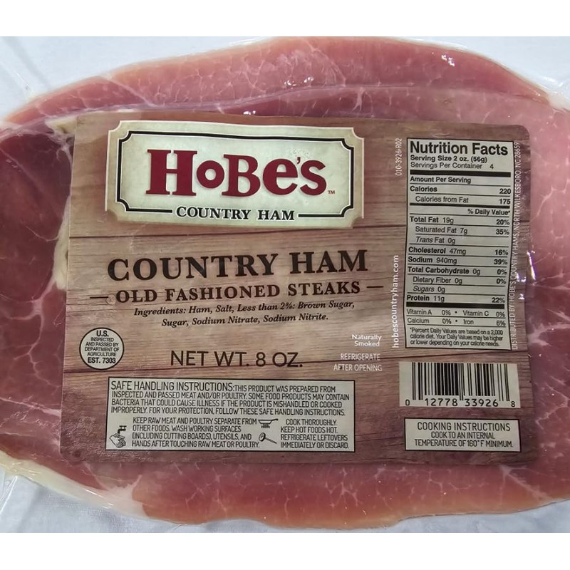 Hobe's Country Ham 2/8 Oz. Old Fashioned Steaks