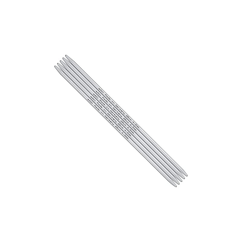 Addi Double Pointed Needles, Aluminium, 20cm, 5.0mm