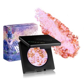 DE'LANCI Duochrome Pressed Eyeshadow, Dazzling Colors Multi-Dimensional Glitter Eyeshadow, Multi-Reflective Finishes Metallic Shade, Easy to Wear Gorgeous Chameleon Eye Shadow, Cruelty Free, 22