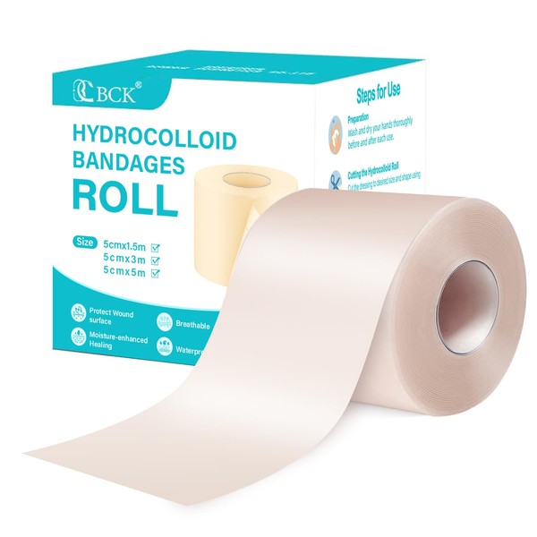 Hydrocolloid Bandages Roll, Hydrocolloid Patch Large for Wound Care with