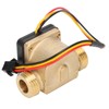 G1/2in Male Water Flow Sensor Counter Brass Hall Flowmeter DC