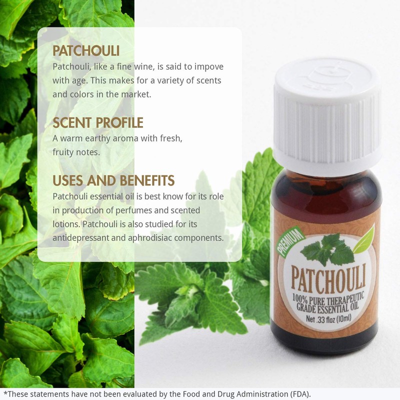 Healing Solutions 10ml Oils - Patchouli Essential Oil - 0.33