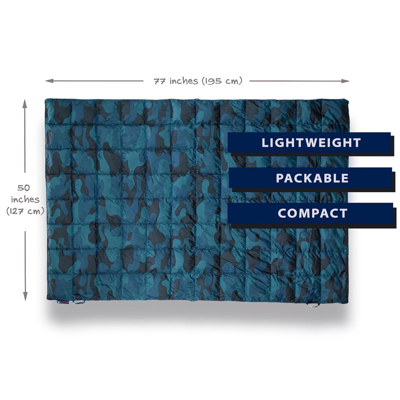 Get Out Gear - Manta hinchada de camuflaje (plumón, azul)
