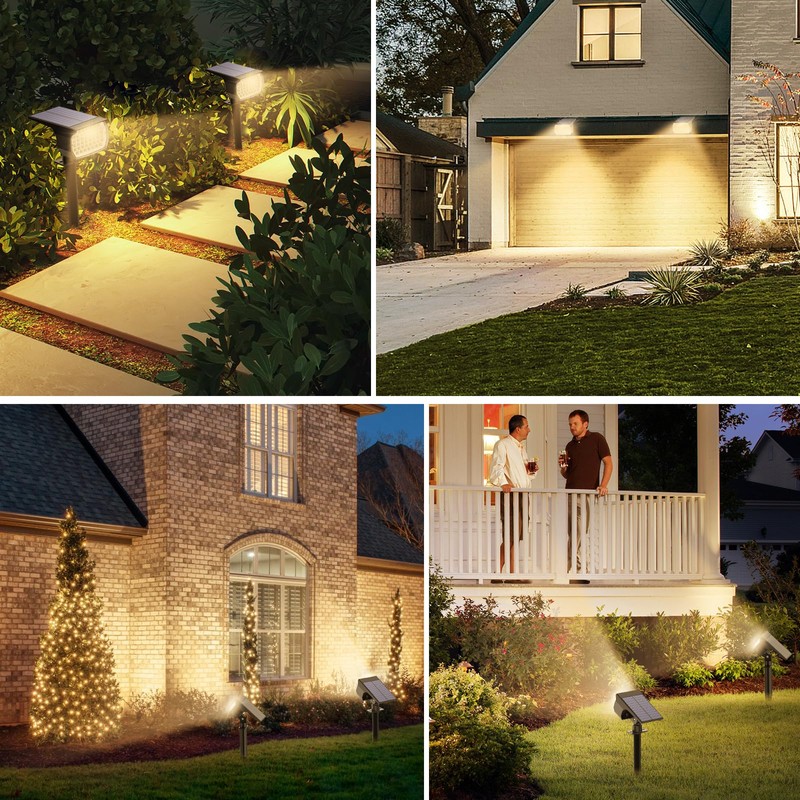 Tadyreal Solar Spot Lights Outdoor 6 Pack, [46 LED/3 Modes]