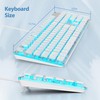 surmen G1000 Backlit White Quiet Office Keyboard Full Size 104