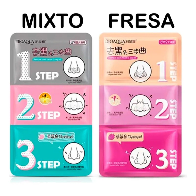 Tiras Pasos Universo Linea Eliminar Puntos Negros Nariz Pzs