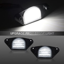 Mynoway LED License Plate Lights Replacement for 1984-2013 Corvette C4 C5 C6, Rear Bumper Number Tag Lamp Assembly Replacement OE 16519986