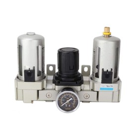 Filter Regulator, AC4000-06 G3/4" Air Source Gas Treatment Unit Air Filter Regulator Lubricator for Industrial Pneumatic Equipment