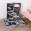 HOONEX Under Bed Shoe Storage Organizer with Adjustable Dividers, Shoe