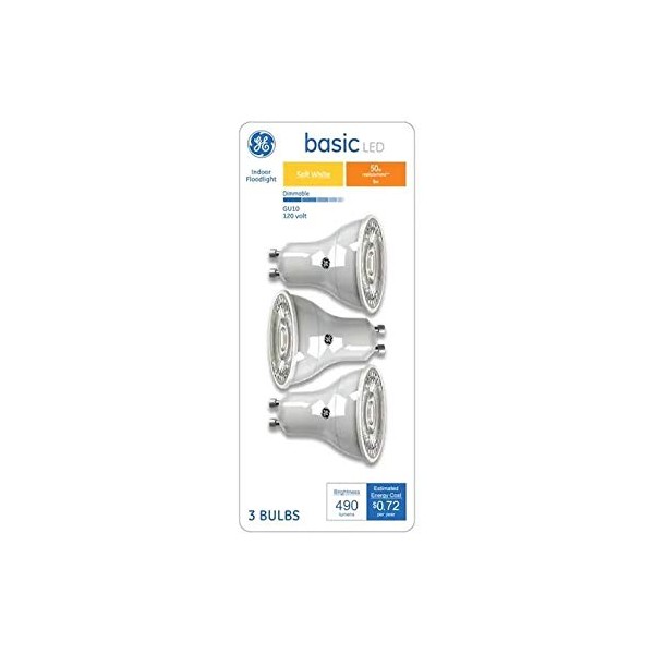 GE Basic 3-Pack 50 W Equivalent 2700k Warm White Mr16