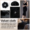 Black Velvet Fabric 63 Inch Wide, Stretch Velvet Fabric by
