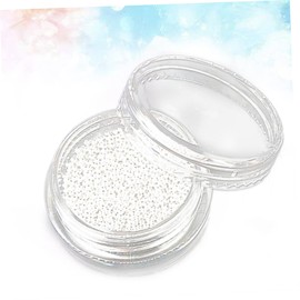 Ipetboom Round Nail Art Beads for DIY Nail Decorations Silver Caviar Beads for Stylish Girls and Women Creativity