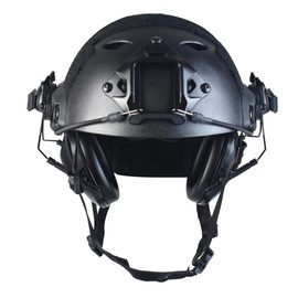 Airsoft Fast Helmet Set PJ Type Tactical Paintball Helmet Adjustable Size for Adult and Teenager (Black, L)