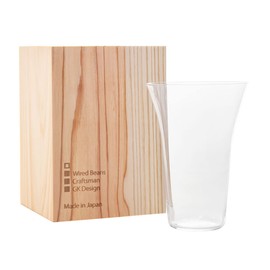 Wired Beans Lifetime Glass Tumbler 240 Tare Blown Tumbler Glass 360ml (Clear) in Cedar Box