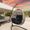 Zorpupoa Outdoor Egg Chair Cushion, Soft Hanging Egg Chair Cushion