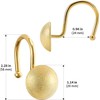 EleCharm Gorgeous Gold Shower Curtain Hooks Rings, Set of 12