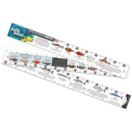 Salty Bones Florida Saltwater Lawstick - Double-Sided 36" Folding Fishing Ruler with Florida's Atlantic and Gulf Guidelines - Made in The USA - Updated for 2025 - Newest Version