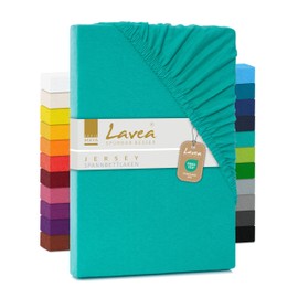 Lavea Jersey Fitted Sheet, Maya Series, 100% Cotton, High-Quality Workmanship, Elasticated and Oeko Tex 100 certified