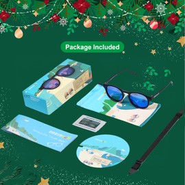 BABIEOJO Baby Sunglasses with Strap Gifts for Toddler Sunglasses for Infant Boys Girls Age 0-3 Years (Black)