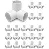QWORK 3 Way 1/2" Tee PVC Fitting Elbow, 20 Pack