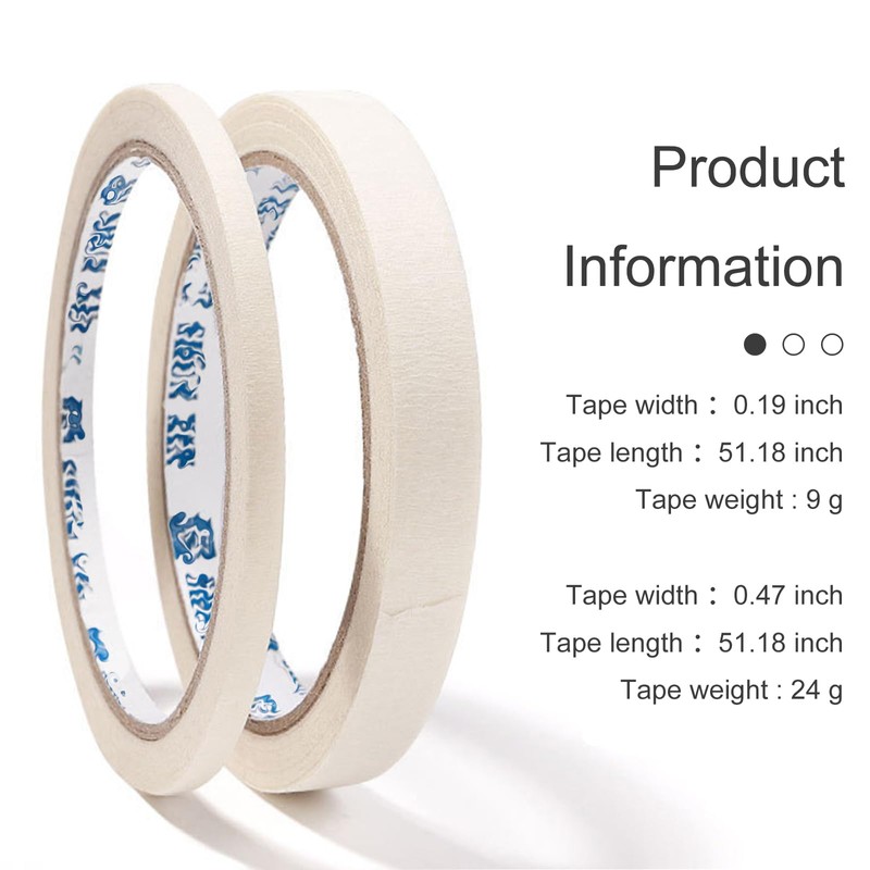White Nail Art Adhesive Tapes Set - 4 Pcs with