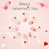 Heart French Tip Press on Nails Medium Oval Fake Nails