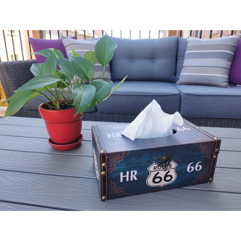 Carina's Collection Historic Route 66 Vintage Tissue Box/Holder Office Tissue