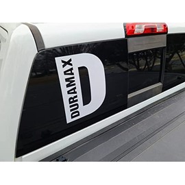 Duramax 9"x12" Rear Window Decal Kit Gloss White by Underground Designs