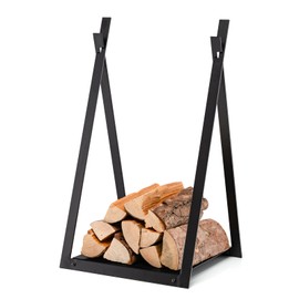ORALNER 16" Firewood Rack Indoor Fire Log Storage Stand Outdoor Wood Carrier, Fire Wood Racks Firewood Stacker Fireplace Log Holder for Fire Pits, Wood Stove