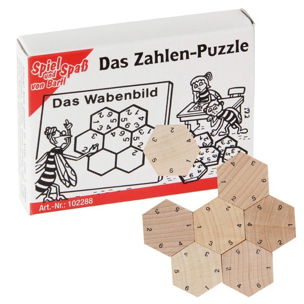 Bartl 102288 Mini Wooden Puzzle The Number Puzzle Made of