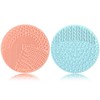 2 Pieces Silicone Makeup Brush Cleaner, YalsFTY Cosmetic Brush Scrubber