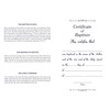 Baptism Certificates for Church Certificate of Baptism with Envelopes (6)