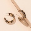 Yienate Leopard Hoop Drop Earrings Tortoiseshell Acrylic Earrings Lightweight Geometric