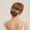 ゴールド フラワー 花 髪 飾り ヘッド ドレス レディース コーム ヘアアクセサリー