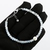 CRYSTALIS Natural Blue Lace Agate Beads Adjustable Bracelet with Elegant