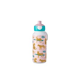 Mepal - Drinking Bottle Pop-Up Campus - Drinking Bottle - Leak Proof Drink Bottle For School - BPA-Free & Dishwasher Safe - 400 ml - Leopard