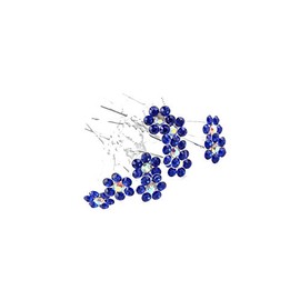 ILOVEDIY 10pcs Pink Crystal Bun Hair Pins with Pearls Accessories for Bridal Weddings with Jewellery Bag (#8)