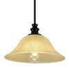 SHENGQINGTOP 12"D Retro Glass White Speckles Domed Shade with 1.65"