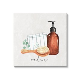 Stupell Industries Spa Bath Relax Calligraphy Canvas Wall Art, Design by ND Art