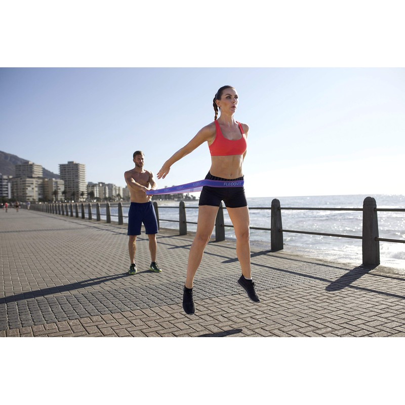 FLEXVIT Resist Fitness Band Blue (Medium) - Fitness Bands for