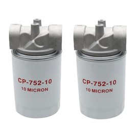 2pcs 221006 CP-752-10 CP75210 Hydraulic Oil Filter with Indicator Ports 10 Micron High-Efficiency, 20 GPM Flow Rate, 200 PSI Max Pressure, 1"-12 UNF Thread, For Log Splitters & Mini Excavators