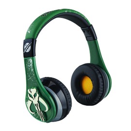 eKids Book of Boba Fett Bluetooth Headphones, Wireless Headphones with Microphone includes Aux Cord, Kids Headphones for School, Home, or Travel