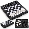 Mini Magnetic Chess Set Folding Magnetic Plastic Chessboard Board Game