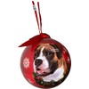 Boxer Christmas Ornament Shatter Proof Ball