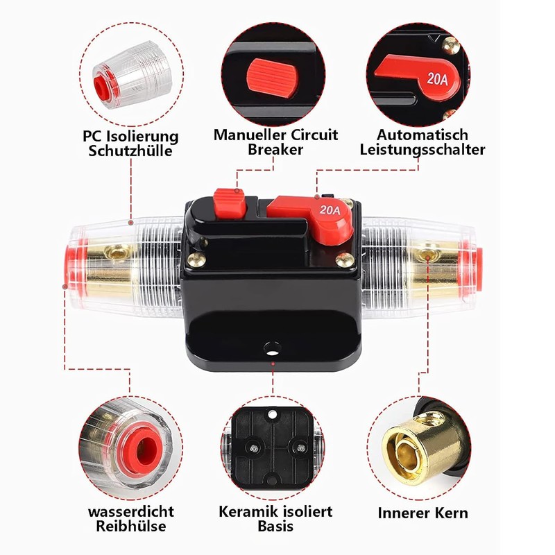 Car Fuse Holder, Automatic Fuse Holder, 12 V-24 V, DC
