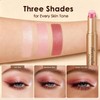 3 Color Rose Eyeshadow Stick (Sparkling rose color)