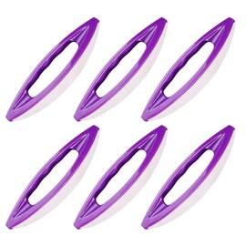 Baluue 6Pcs Nail Art Brush Set, Professional Polishing and Waxing Brushes for Manicure, Purple, Portable and Durable, Ideal for Home and Travel Use